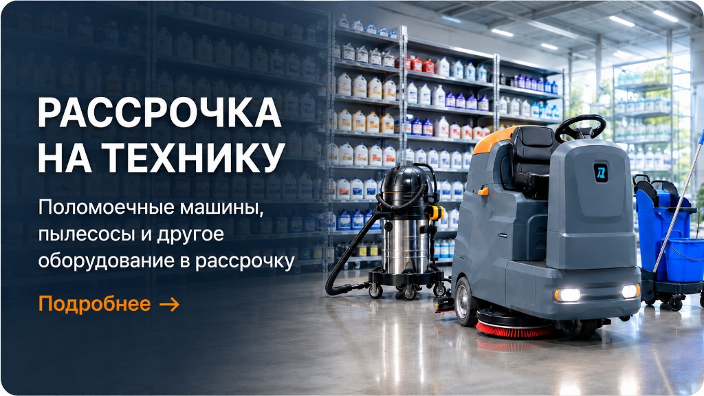 Рассрочка на технику — поломоечные машины, пылесосы и другое оборудование